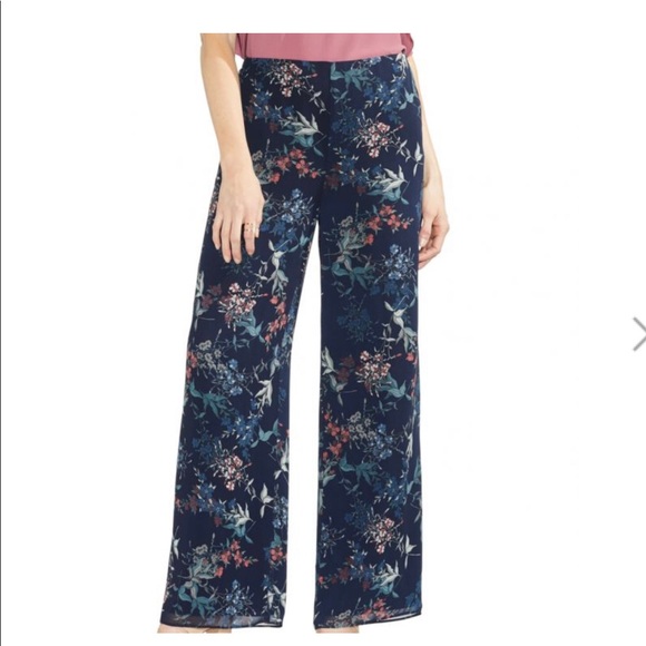 Vince Camuto floral print wide leg pant 16 - Picture 3 of 7